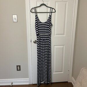 Spaghetti Strap Striped Maxi Dress